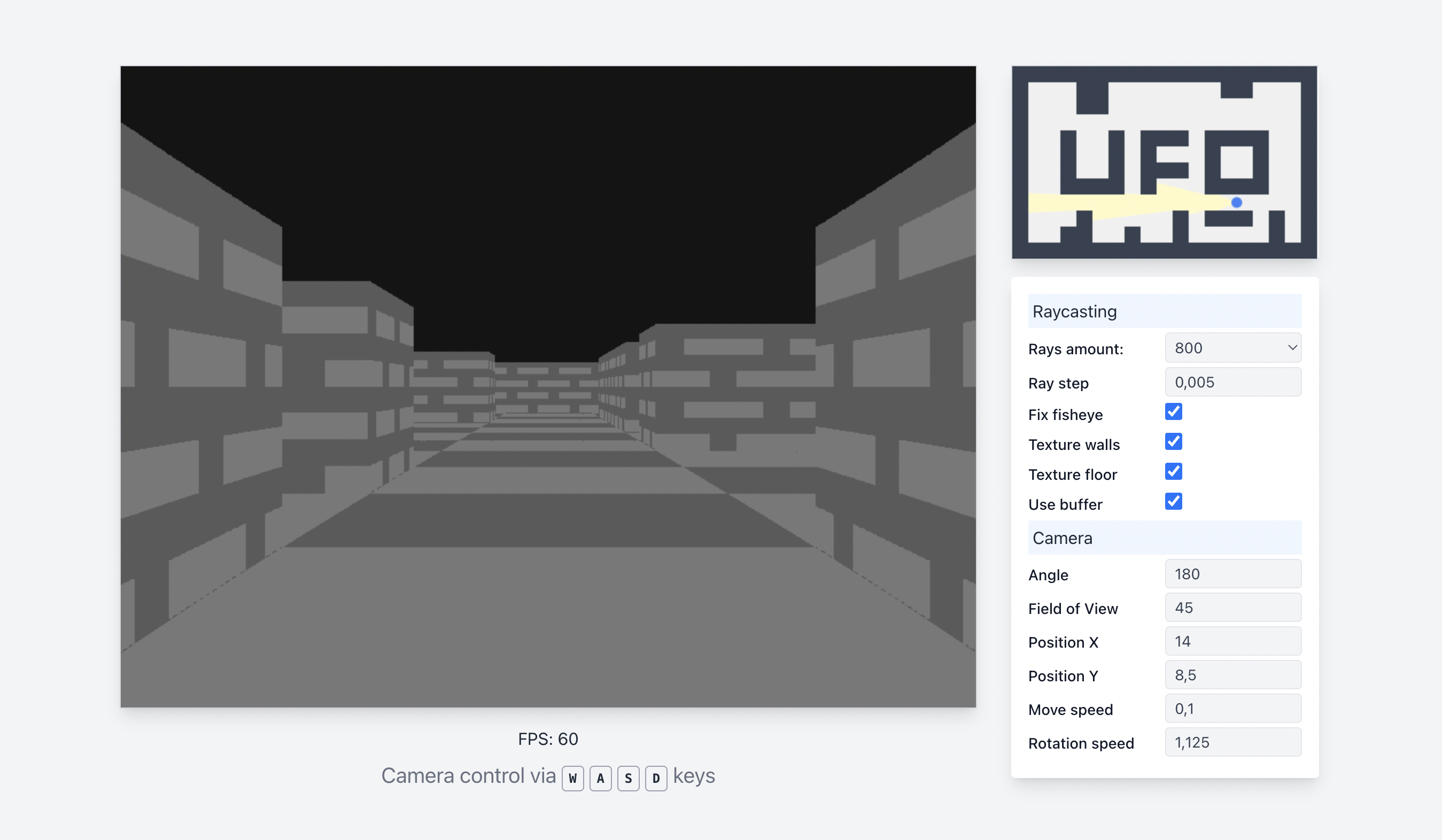 Raycasting demo screenshot