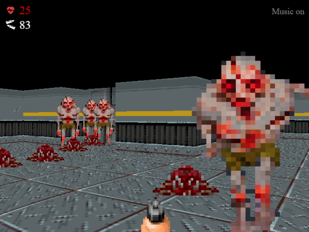 Wolfenstein 3D-like browser game screenshot